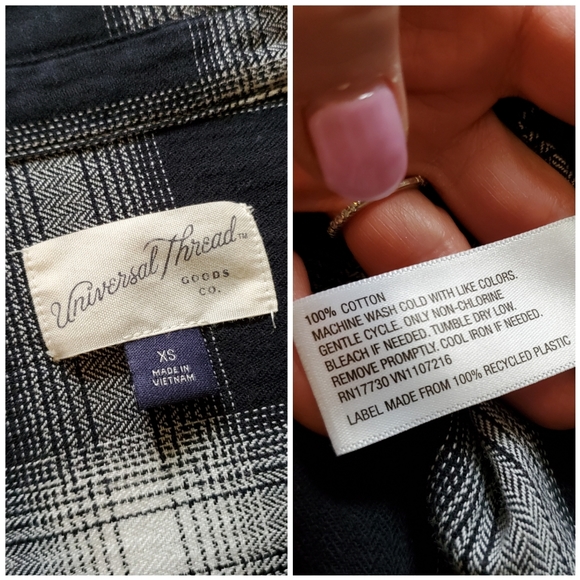 Universal Threads Plaid Shirt-dress, XS - Picture 4 of 7